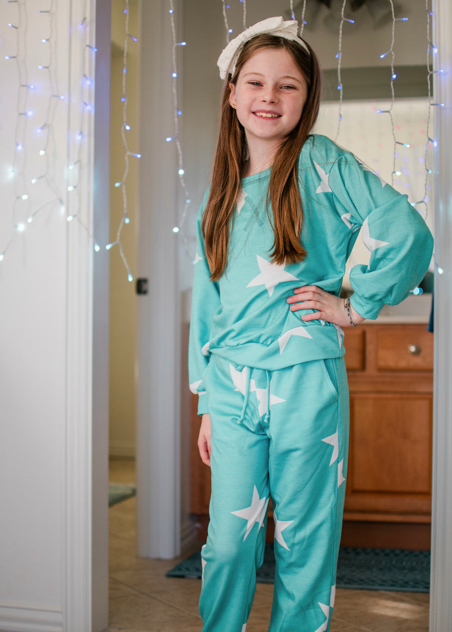 Star Print French Terry Set