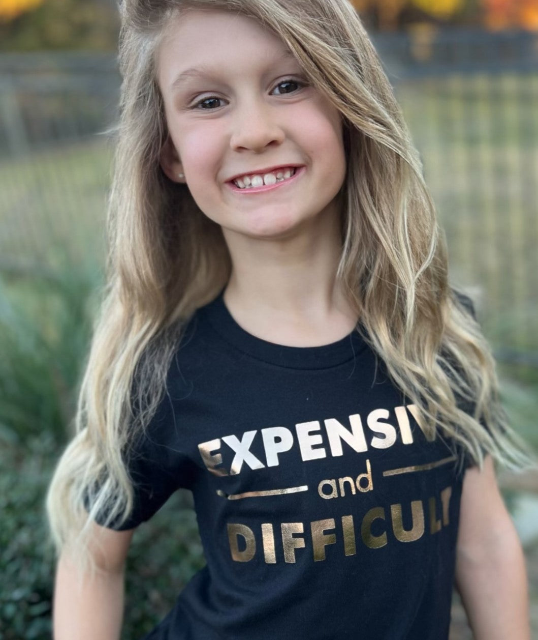 Expensive And Difficult Kids Shirt (Black Crew Neck)