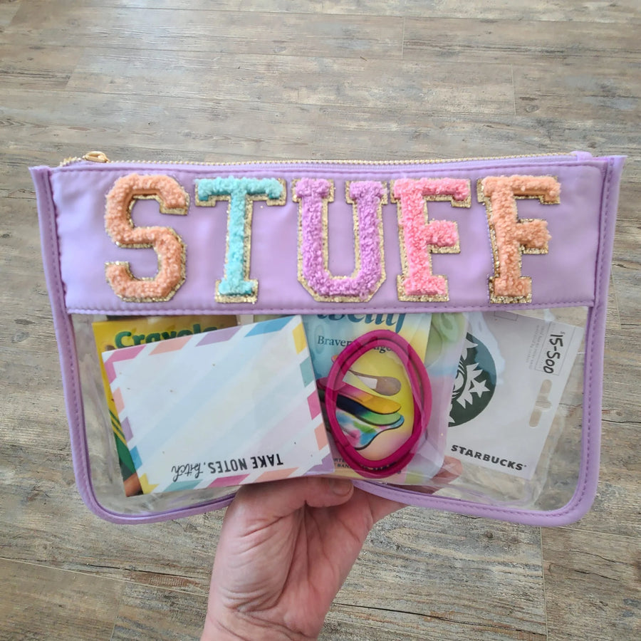 "Stuff" Nylon Clear Bags