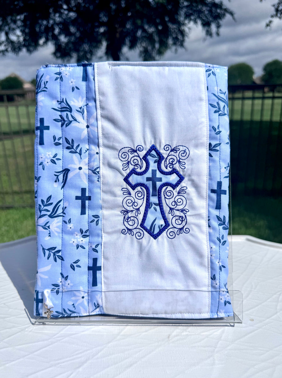 Custom Bible Cover - Light Blue