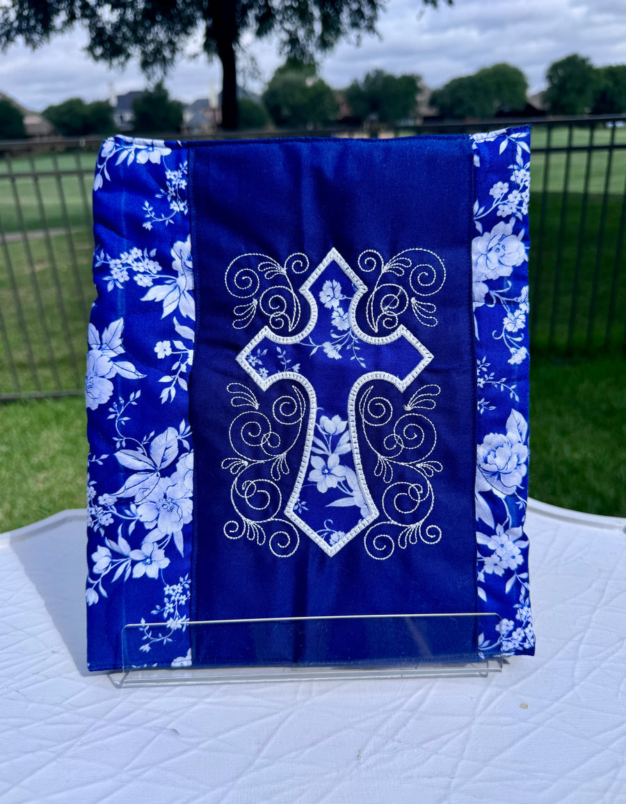 Custom Bible Cover - Dark Blue