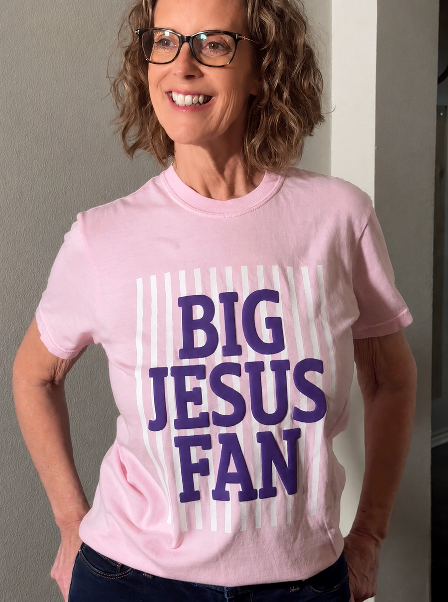 Big Jesus Fan Comfort Colors Graphic Tee Short Sleeve