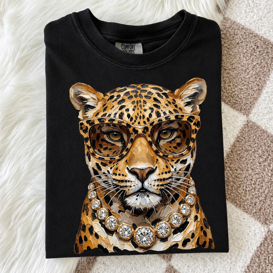Glam Jaguar Comfort Colors Graphic Tee Short Sleeve