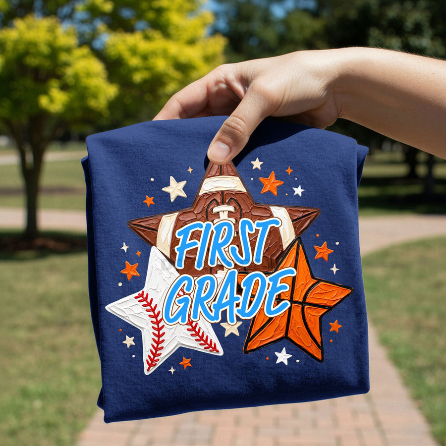 First Grade Sports Stars Graphic Tee