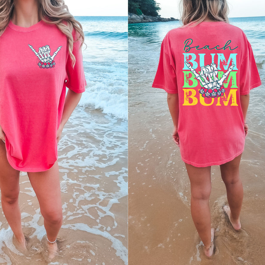 Beach Bum Graphic Tee with Short Sleeves