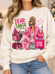 Dear Santa I Can Explain glam Christmas sweatshirt