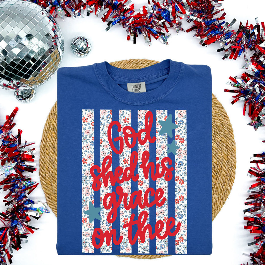 God Shed His Grace On Thee Graphic Tee Short Sleeve