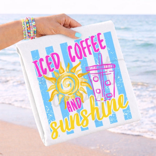 Ice Coffee and Sunshine Graphic Tee Short Sleeve