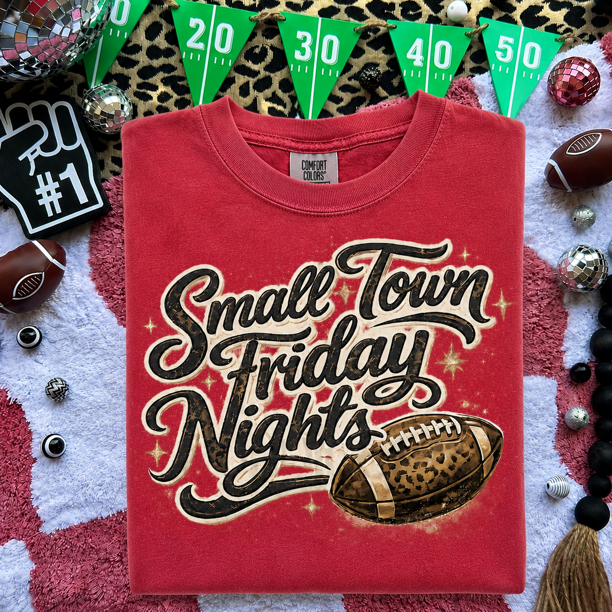 Small Town Friday Nights red tee