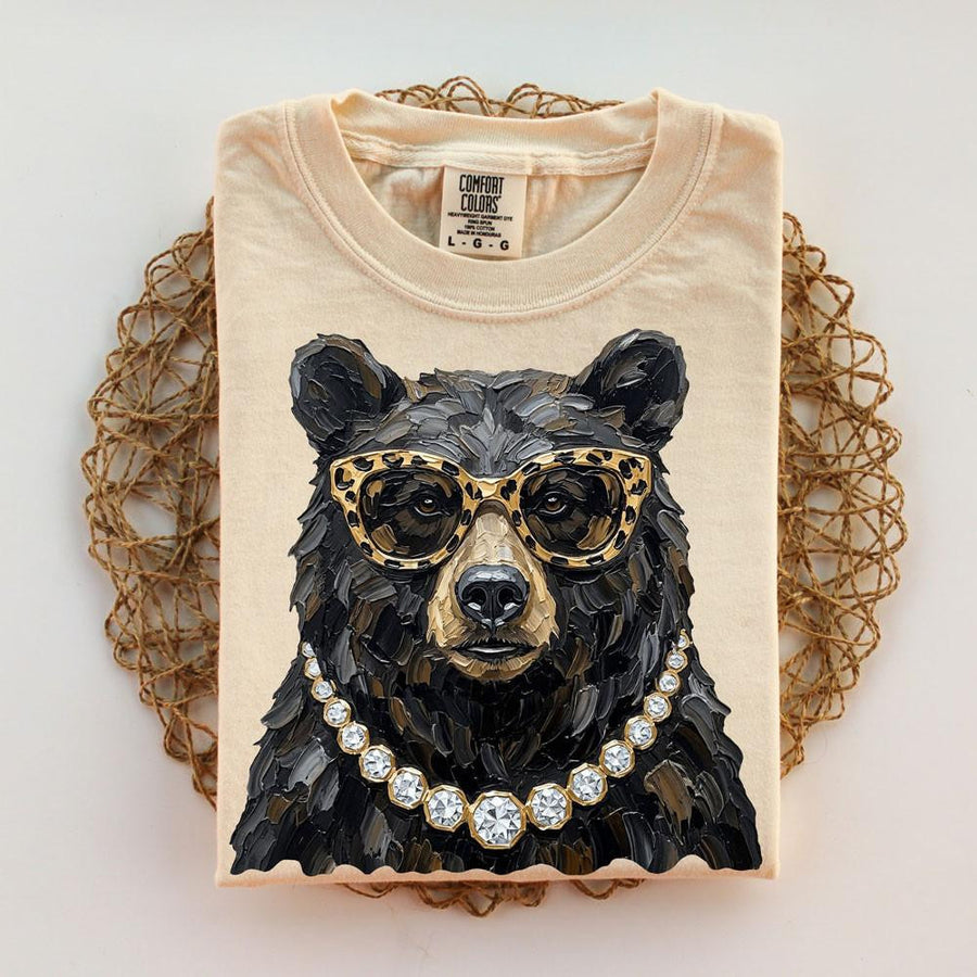 Glam Bear graphic tee