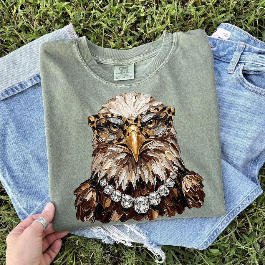 Glam Eagle graphic tee