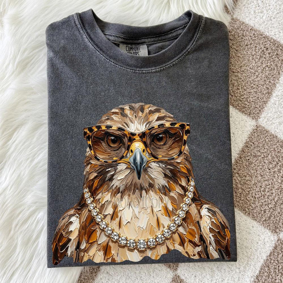 Glam Hawk graphic tee
