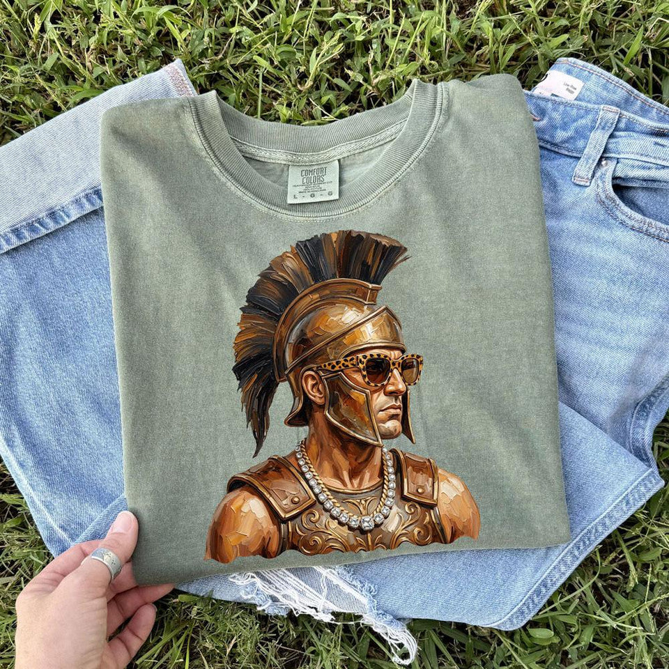 Glam Trojan graphic tee