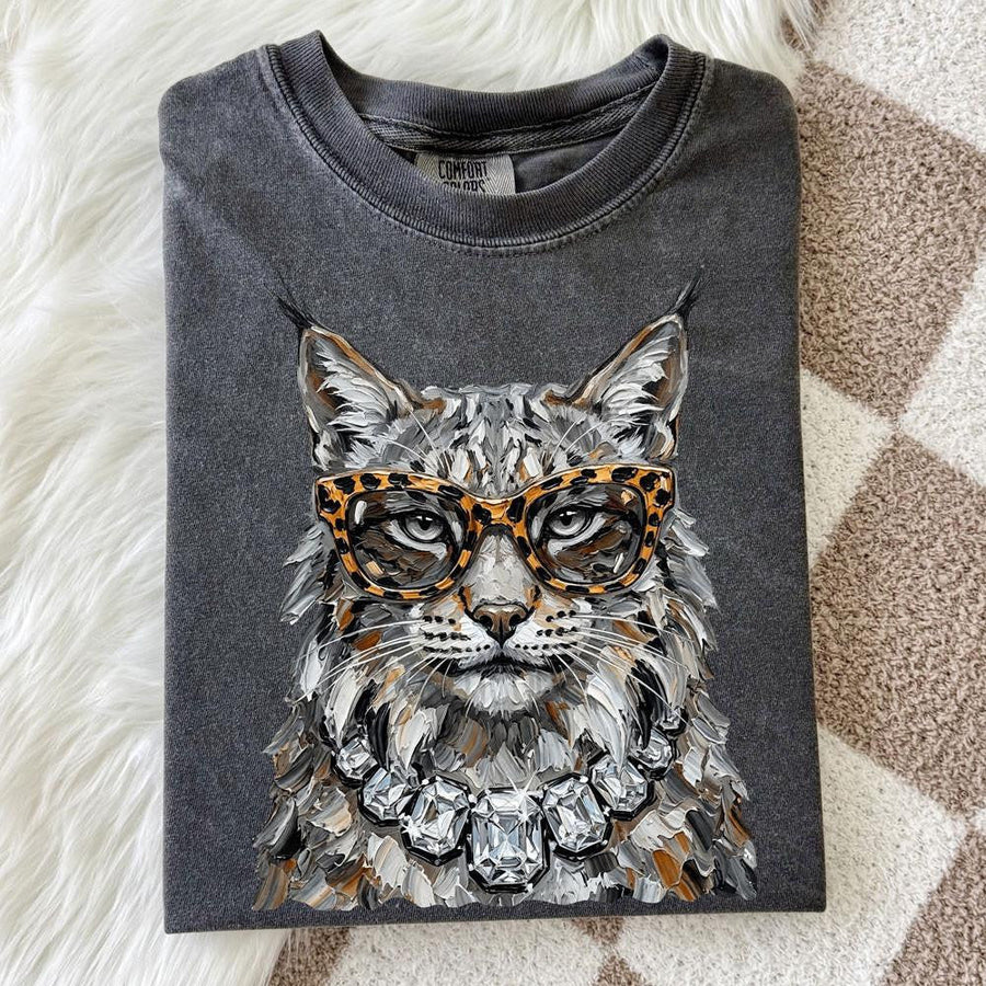 Glam Wildcat kids graphic tee