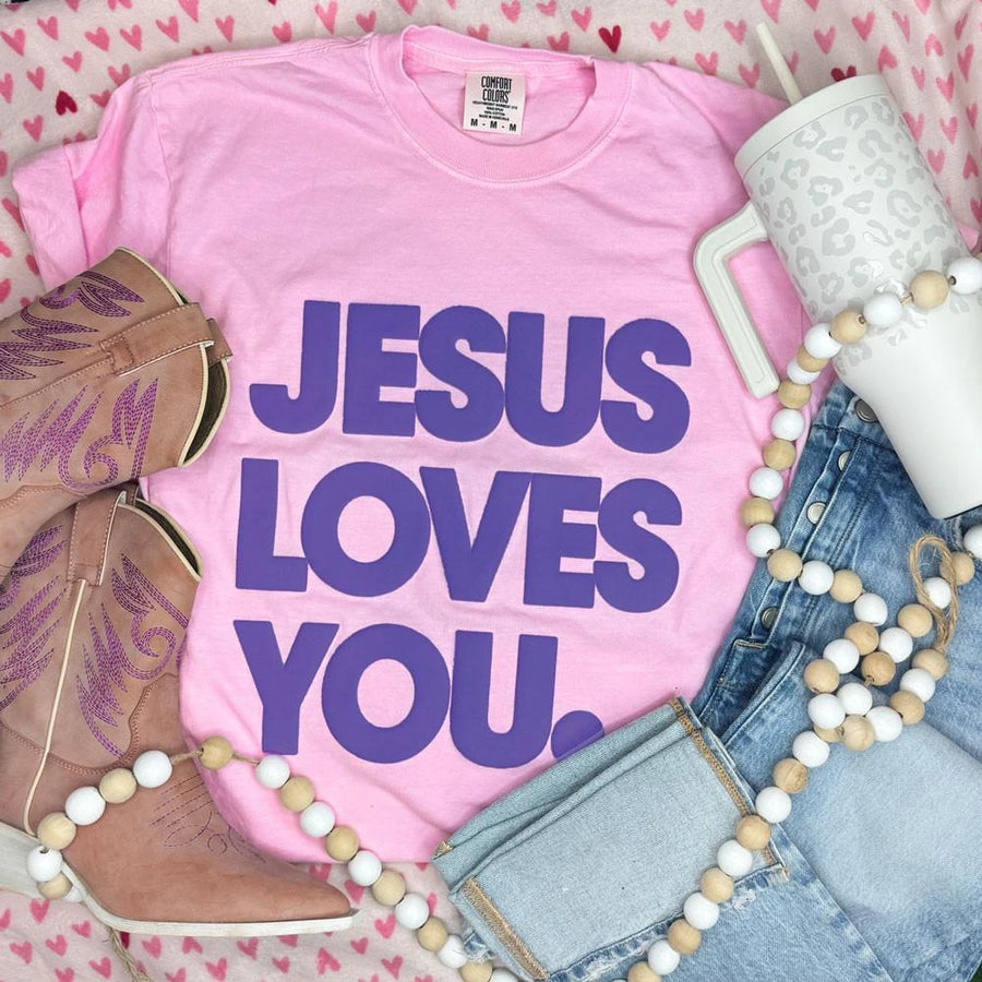 Jesus Loves You Gildan Crewneck Sweatshirt