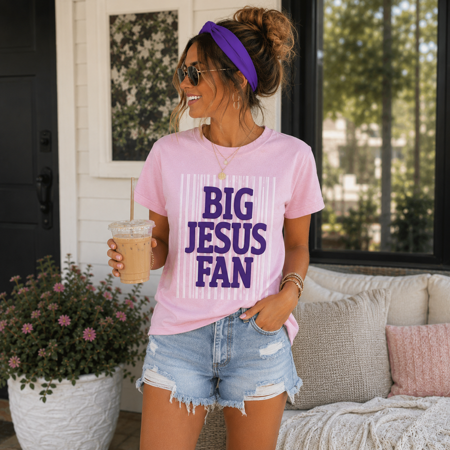 Big Jesus Fan Graphic Tee Short Sleeve (Pre-order)