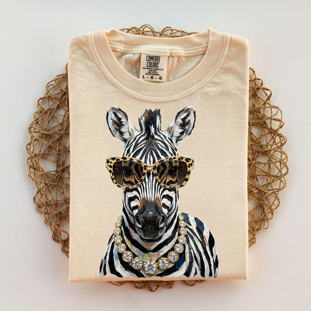Glam Zebra graphic tee