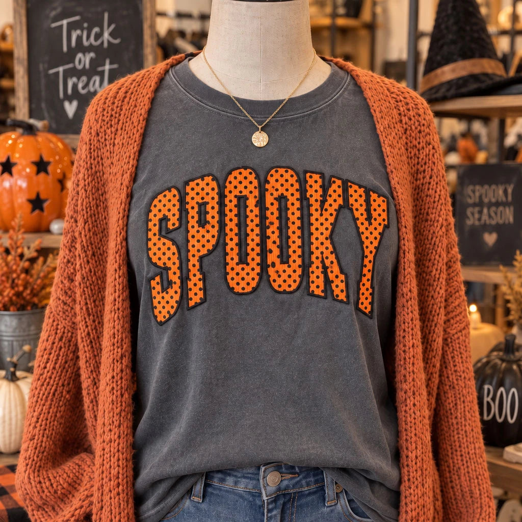Spooky polka dot Halloween sweatshirt