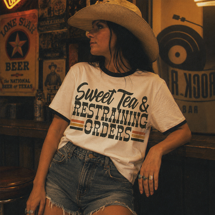 Sweet Tea & Restraining Orders Graphic Tee Short Sleeve